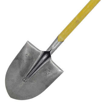 康丽雅 K-0340 实木杆尖头铁锨 锰钢铁铲建筑农用园林用铁锹尖锹 木柄尖锨本色