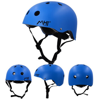 赛锐 儿童轮滑头盔 滑板头盔 漂流头盔 头转街舞头盔定做 2顶-蓝色 L码