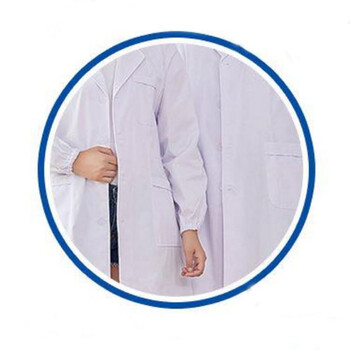 蓝邦美伊 201涤卡白大褂 工作服 学生实验室服 秋冬长袖医护士服 工厂工装 175码