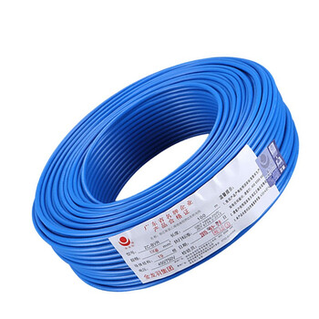 金龙羽 国标铜芯电线电缆单芯多股软线阻燃ZC-BVR6平方电线100米/卷 蓝色