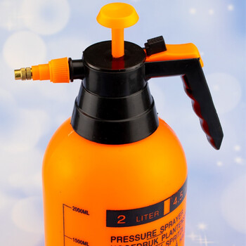 海斯迪克 气压式喷壶 塑胶洒水壶 喷水壶清洁工具 橙红3L HKZ-122
