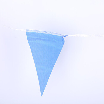 亿箬 安全标识小彩旗三角串旗可定制 工地警戒小旗活动吊旗 15*25cm 100米150面旗子