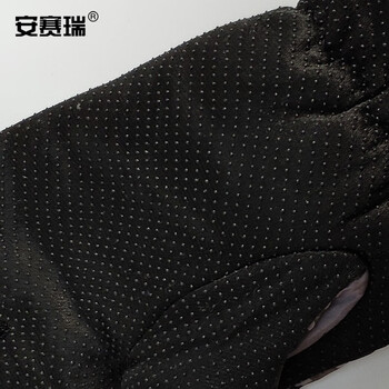 安赛瑞 加绒迷彩手套 冬季防寒防滑保暖全指手套 户外加厚保暖棉手套 迷彩灰  25558