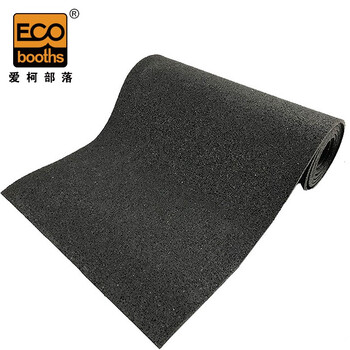 爱柯部落 健身房橡胶垫 跑步机隔音垫减震抗震地胶垫1.25m×1m×6mm运动器材抗压地板垫 黑色 可定制110271