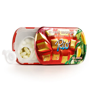 Rio 无糖薄荷糖14g （清新香芒味）清新口气口香糖含片清凉糖果零食