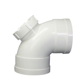 筑华工品 PVC90度弯头（带检查口） 排水管材管件 dn110 一个价