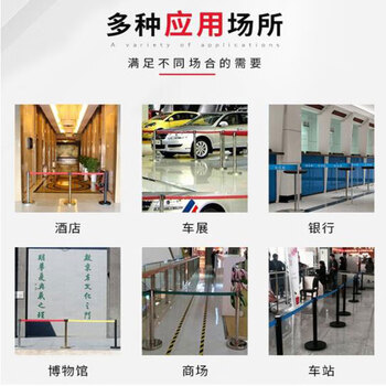飞尔（FLYER）一米线栏杆 警戒线隔离带 隔离护栏围栏 伸缩隔离带1米线不锈钢银行警戒带 不锈钢5米线(一对)