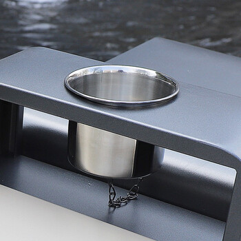 益美得 CY-318 户外分类垃圾桶室外两分类垃圾箱公园街道小区广场环保果皮箱灭烟灰桶商用 香槟灰镀锌板