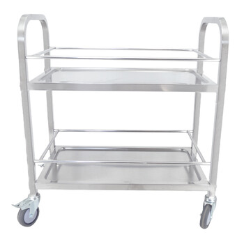 超宝（CHAOBAO）D-14C 不锈钢双层酒店餐车服务车 酒水车小号