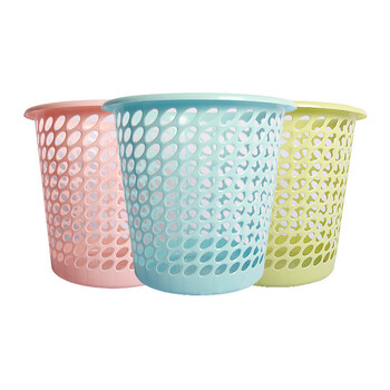 金诗洛 垃圾桶纸篓 镂空垃圾桶 洗手间卫生间塑料垃圾桶垃圾箱 颜色随机 K201