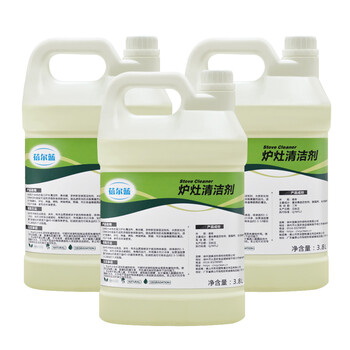 蓓尔蓝 BEL117 炉灶清洁剂 油烟机炉灶灶台烤盘厨房油污焦炭清洁剂 3.8L*4瓶