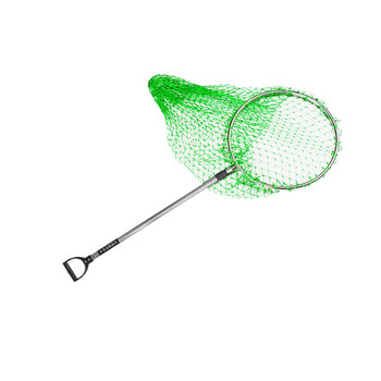 苏识 YZQ121 防暴抓捕网兜抓捕器校园安防用品伸缩防爆钢叉幼儿园安保器材 收缩168cm 伸出240cm  