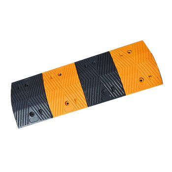 江波J356橡胶减速带坡道公路道路减速板汽车停车斜坡缓冲带小区加油站交通设施减速板（1米长含螺丝）