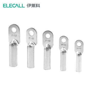 伊莱科(ELECALL)DT系列闭口A级国标紫铜接线端子电缆铜鼻子镀锡堵油线耳端子 DT-150