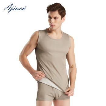 ajiacn AJ507防辐射背心短裤套装 L码 银纤维男款工作服