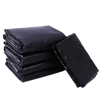 冰禹 BYjj-144 物业垃圾袋60*80cm （50个）大号垃圾袋黑色塑料袋酒店办公平口