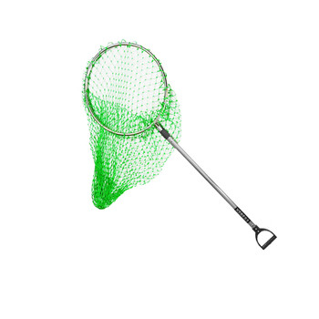 苏识 YZQ121 防暴抓捕网兜抓捕器校园安防用品伸缩防爆钢叉幼儿园安保器材 收缩168cm 伸出240cm  