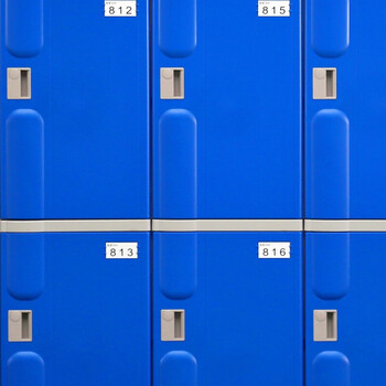 尚留鑫 ABS塑料柜车间更衣柜930*390*500蓝色单柜游泳池健身房带锁储物柜