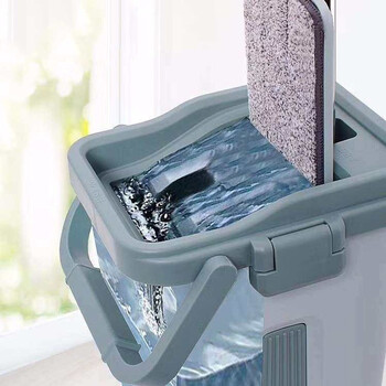 庄太太【白色】平板拖把刮乐懒人拖把加粗杆桶拖一体免手洗拖把员工客户业主福利礼品