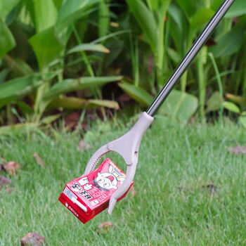 者也（ZYE）垃圾钳垃圾夹子拾物器取物器不锈钢长柄垃圾夹卫生夹捡垃圾夹子环卫用品 120CM加厚不锈钢