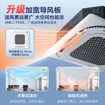 美的（Midea）3匹天花机空调吸顶吊顶空调 商用中央空调嵌入式变频冷暖220V包11米铜管安装RFD-72QW/BDN8Y-D(B3)