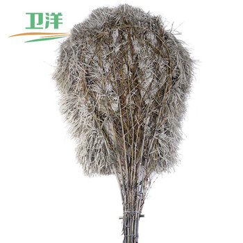 卫洋 WY-005 手工扫把环卫竹扫把大号扫马路塑料丝波丝扫帚清洁户外马路扫竹笤帚3斤 绿色