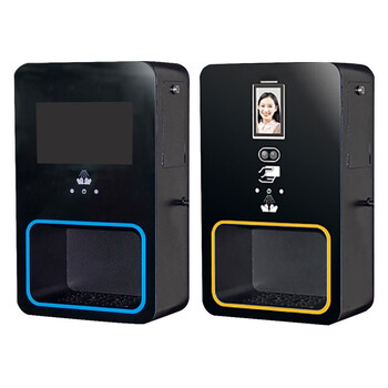 益美得 LSL3350-1 新款多功能视频考勤2000ML红外线自动感应皂液器一体机洗手机 红色（带视频）+黑色支架