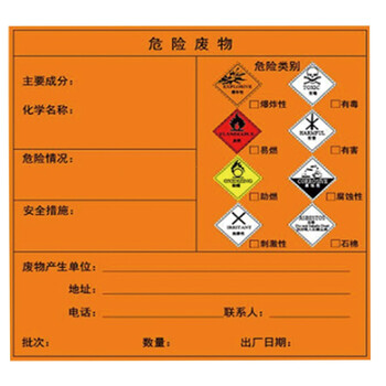 工拓（Gratool ）定制危险废物标反光膜粘贴 20*20CM 10张 