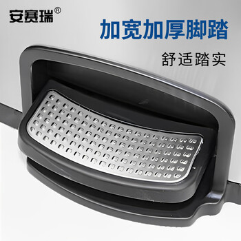安赛瑞 不锈钢分类脚踏式垃圾桶商用双桶垃圾桶欧式脚踩带盖大号垃圾桶 室内外连体分类垃圾箱60L 24409