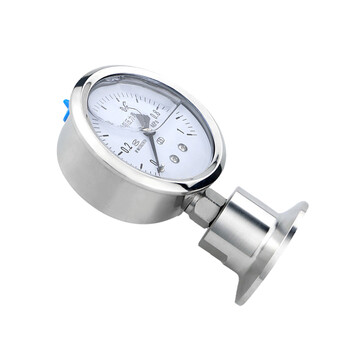 匡建仪表（CONJANT）YTP-60BF不锈钢隔膜压力表全不锈钢耐震压力表 卫生型卡箍式快装式隔膜表 0-0.1MPa 