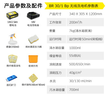 KARCHER德国卡赫 无线洗地机 多功能移动清洁工作站 商用洗地机洗扫拖一体机 欧洲原装进口BR30/1