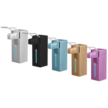 益美得 LSL333464 卫生间铝合金手动皂液器酒店厕所凝胶按压式洗手机  银色（滴液款）