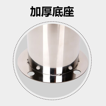 万尊 不锈钢警示柱高强反光隔离桩反光路桩防撞立柱固定款550*114*1.2mm