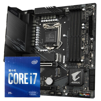 技嘉(gigabyte)b560主板搭配intel/英特尔盒装处理器酷睿i7主板cpu