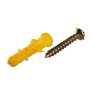  小黄鱼胀塞带钉套装  6M鱼式塑料膨胀管自攻螺丝钉胶墙塞 6mm*30mm100颗套装WF103-4