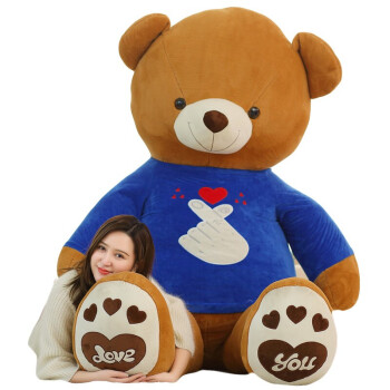 大熊公仔抱抱熊巨型穿衣泰迪熊毛绒玩具love熊熊猫娃娃送女友生日礼物