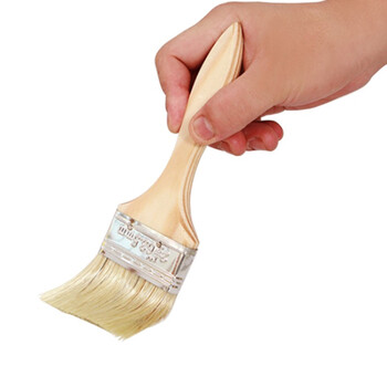 金诗洛 KSL949 油漆刷子(12把)清洁刷木柄漆刷工业用长毛刷扁油刷烧烤刷 加厚款 2寸