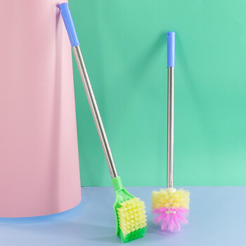 赫思迪格 JG-259 不锈钢圆柄马桶刷 清洁圆球厕刷马桶刷 长柄厕刷清洁刷	圆头（颜色随机）