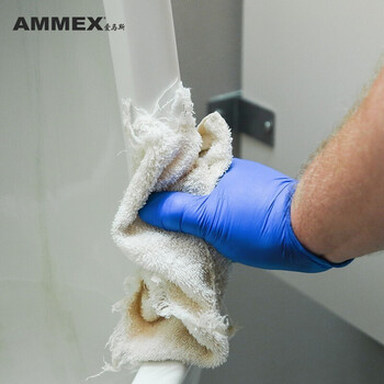 爱马斯（AMMEX）APFNCX42100一次性加厚丁腈手套 实验清洁检查 定做 S码 100只/盒