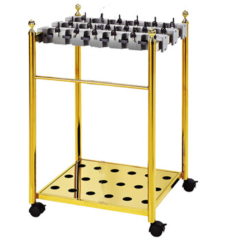 南 J-8 圆管带锁雨伞架 18头镜金 雨伞架雨伞桶雨伞收纳架挂伞架放伞架