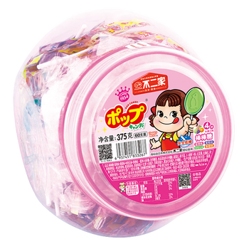 不二家混合水果味棒棒糖375g（60支）儿童糖果 喜糖零食