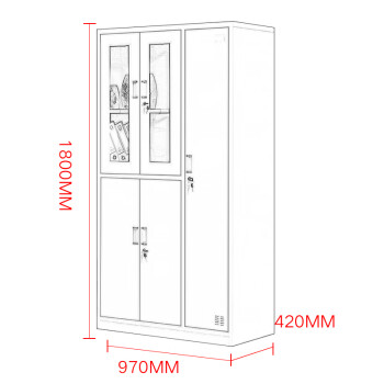 尚留鑫钢制五门储物挂衣组合柜员工柜