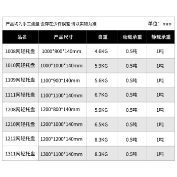 京顿塑料托盘叉车托盘仓库垫仓板防潮板卡板网格九脚托盘110*110*14cm