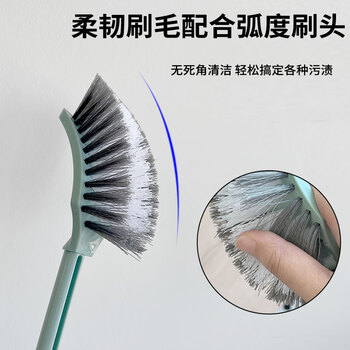 亿丽佳 方头塑料杆马桶刷 酒店卫生间去污洁厕刷 颜色随机 10件/组