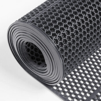 豫之韵 六角网格Pvc塑料地垫防滑垫浴室泳池游泳馆镂空脚垫门垫厨房地毯 灰色六角 0.9米宽1米长