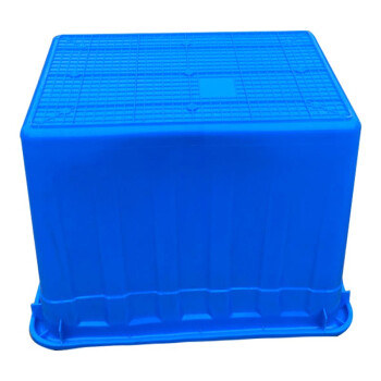 京云灿蓝色塑料箱120L水箱大方形塑料水箱水产养殖海鲜运输水箱外703*490*385mm