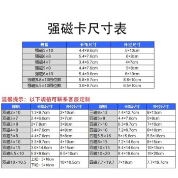 浩航森创 强磁标签仓库货架物资标牌仓位卡货位卡标识牌物料卡磁性材料卡4*7cm【50个装】蓝色