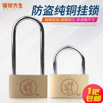 工品星 GPX-TGS铜挂锁通开挂锁小挂锁锁头全铜小锁小铜锁箱包表箱锁具短梁20mm通开锁3把钥匙