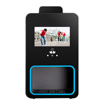 益美得 LSL3350-1 新款多功能视频考勤2000ML红外线自动感应皂液器一体机洗手机 红色（带视频）+黑色支架