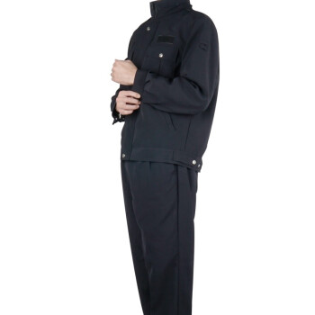 大杨798保安服套装 XXXXL码/190 涤棉服男工作服物业制服安保夹克服 黑色